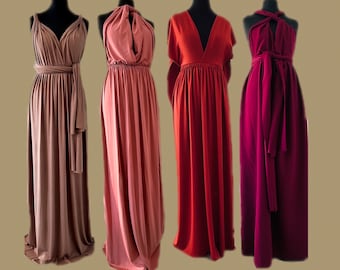 Robe infinity - Robe de demoiselles d’honneur–robe de soirée–mariage–haute qualité–robe événement–grand choix de couleurs