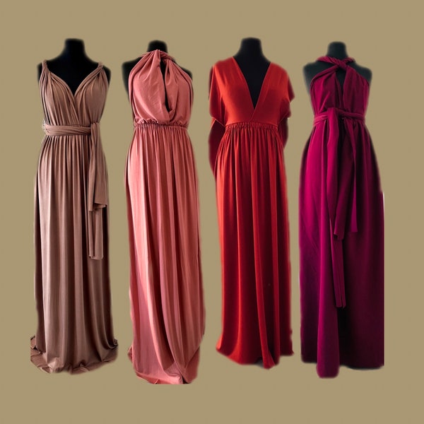 Robe infinity - Robe de demoiselles d’honneur–robe de soirée–mariage–haute qualité–robe événement–grand choix de couleurs