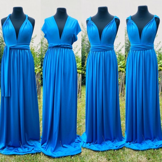 Robe de demoiselle dhonneur robe cocktail couleur bleu robe infinity mariage fille dhonneur robe convertible mariage Etsy France
