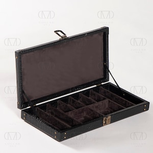 Caja de póquer de 300 fichas, caja de póquer de cuero con patrón de cocodrilo, caja de casino personalizada con juego de póquer, juego de fichas de póquer de 300 piezas, regalo de lujo para él/ella