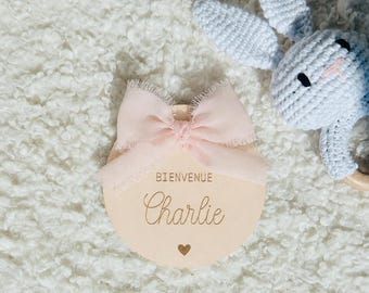 Personalized wooden baby birth announcement card. Baby welcome card | Birth keepsake | Baby gift | Baby gift | Keepsake box