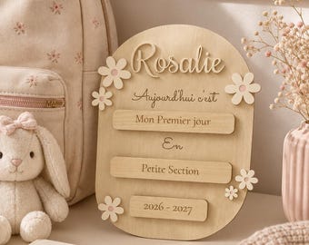 Personalized Back-to-School Sign | My First and Last Day of School | Wooden Name Sign | Preschool & Elementary | Back-to-School Photo