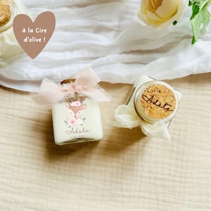 Personalized candle for wedding, baptism, communion, event | Mini candle 45 ml | Personalized guest gifts