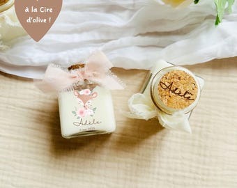 Personalized candle for weddings, baptisms, communions, and events | 50ml candle | Personalized party favors