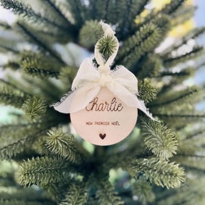 Pallina di Natale in legno - Il mio primo Natale |  Personalizzabile - Decorazione - Albero - - Nascita - Bambino - Neonato - Ragazza - Ragazzo - Nome