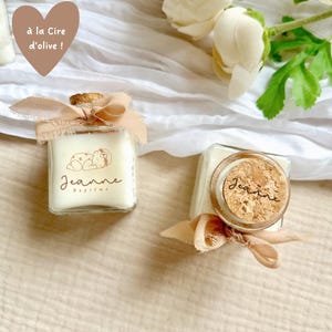 Personalized candle for wedding, baptism, communion, event | Mini candle 45 ml | Personalized guest gifts