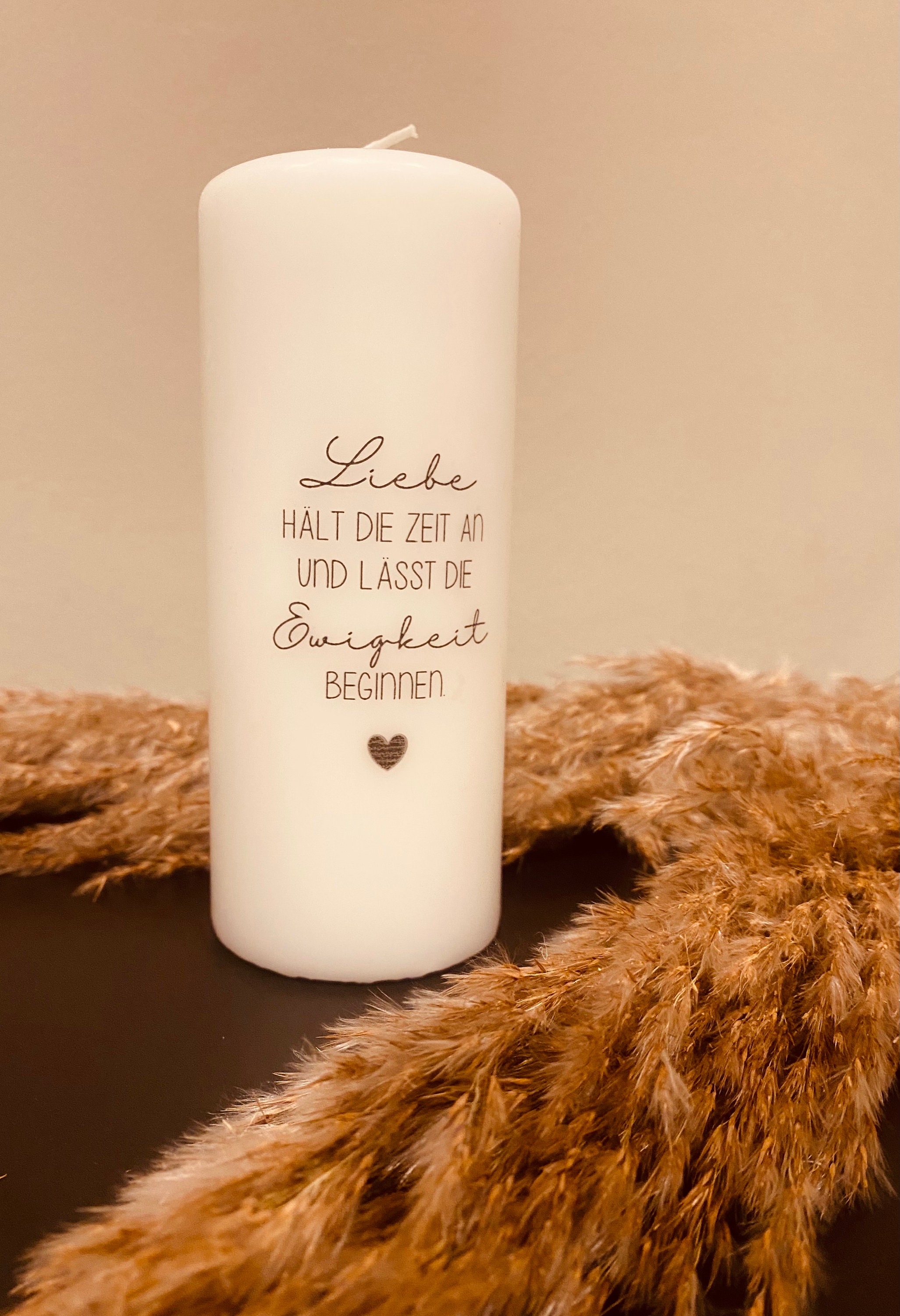 Kerze mit Spruch, Stumpenkerze, Geschenkidee Geburt, Taufe, Hochzeit