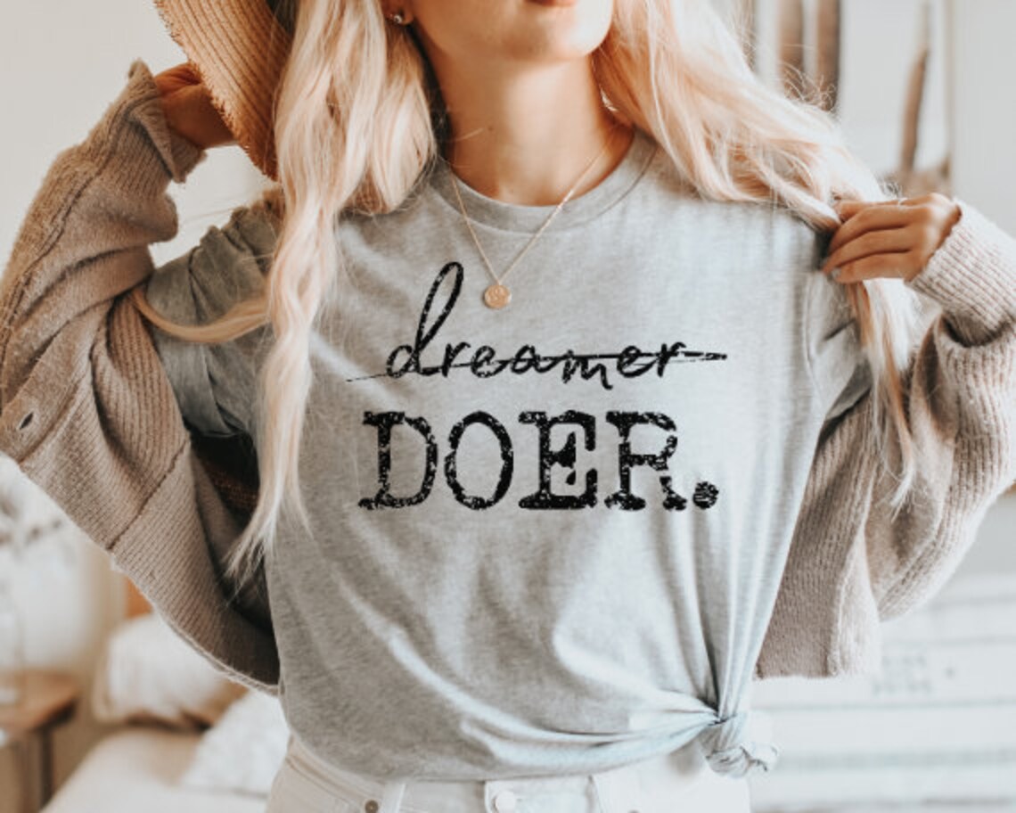 From Dreamer To Doer Darker Shade Mens Round Neck T-shirt