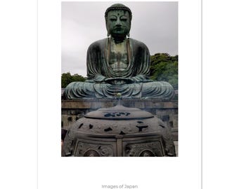 鎌倉の油絵、大仏の眺め、日本の寺院の風景画 - Etsy 日本