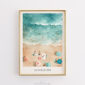 Coastal Wall Art, Aerial Beach Prints, Beachy Magazine Poster, Waves Print, Beachy Dorm Room Decor, Surf Wall Art, Trendy Instant Download