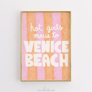Pink Preppy Coastal Wall Art, Trendy Coastal Poster, Aesthetic Teen Girl Room Decor, Preppy Wall Art, Trendy Beach Decor, Digital Download