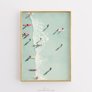 Küsten Wandkunst, Luft Strand Drucke, Beachy Magazin Poster, Wellen Druck, Beachy Wohnheim Dekor, Surf Wandkunst, trendige digitaler Download