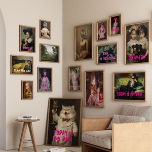 Set 400 Alter Art,Eclectic Wall Art,Vintage Portrait,Alter Portrait,Alter Painting Print,Moody Decor,Antique Baroque Oil Painting