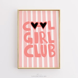 Pink Nursery Prints, Fun Nursery Decor Prints, Baby Girl Room Decor Pink, Pink Prints, Girl Room Gallery Wall Art, Kids Room Decor, DIGITAL