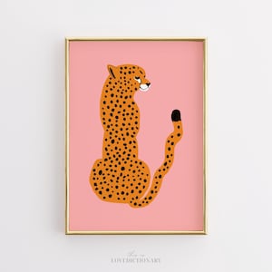 Leopard Print, Maximalist Wall Art, Colorful Leopard Wall Decor, Funky Trendy Wall Art,Printable Eclectic Wall Art, Trendy Wall Art, Digital