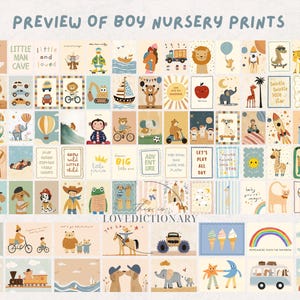 Bundle of +1250 Nursery Prints, Kids Room Wall Art, Baby Room Decor, Playful Animal Prints, Eclectic Nursery Wall Art, Educational Prints image 7