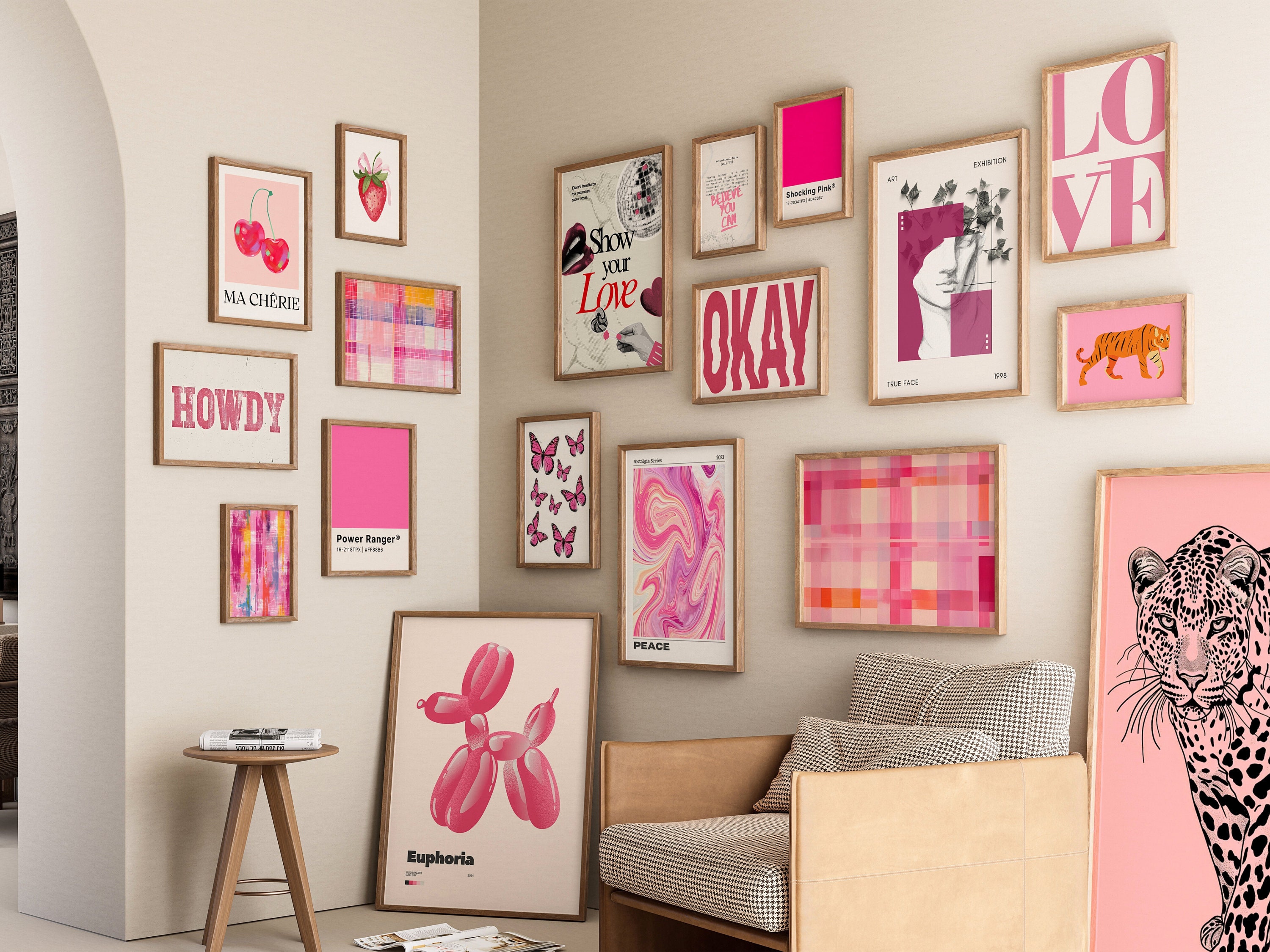 Bundle of Eclectic Gallery Wall Set, Maximalist Wall Art