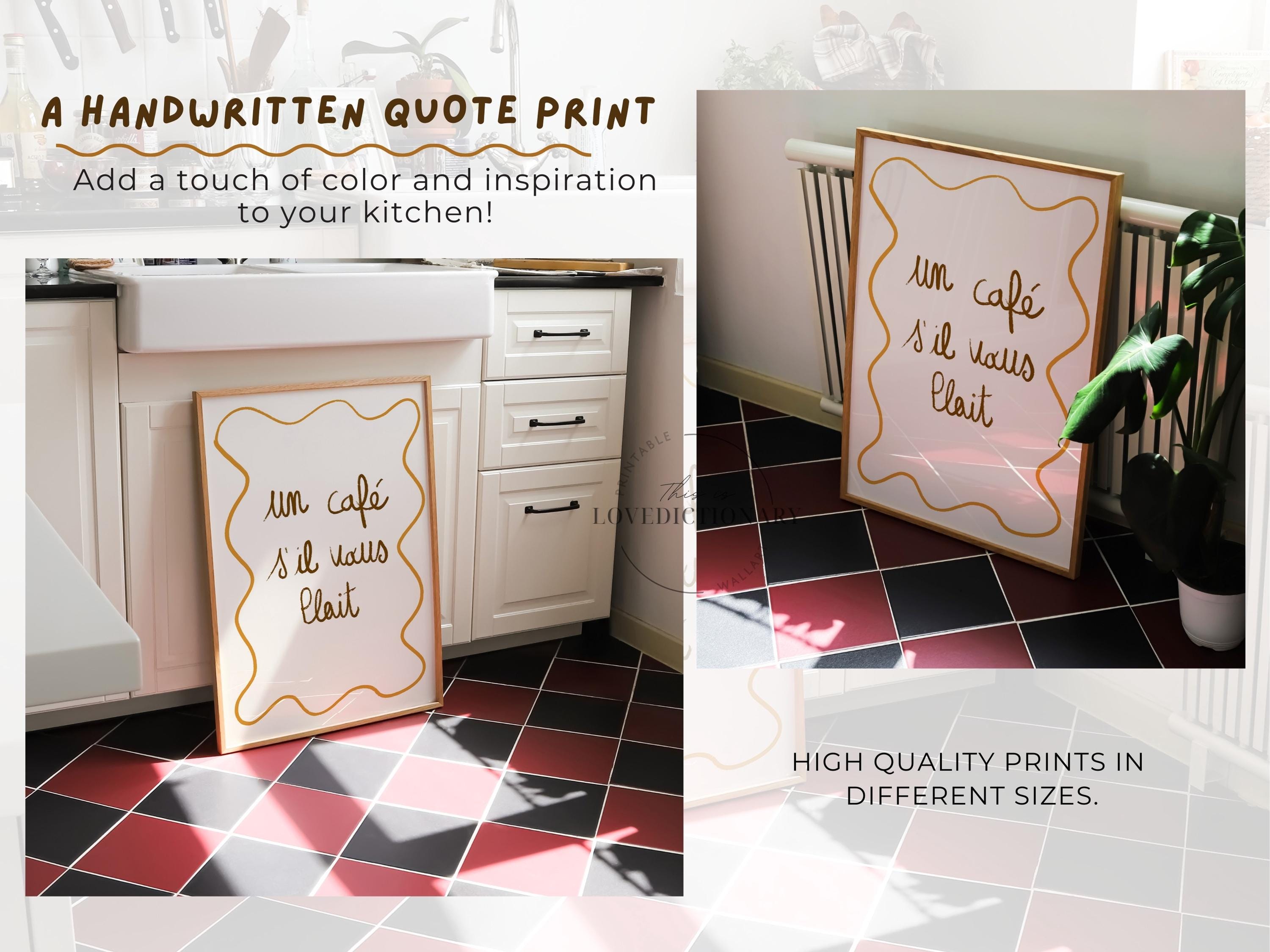 Kitchen Quote Art Print, Hand-drawn Typography (digital Download) - Etsy