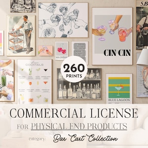Commercial License for Set of 260 Wall Art Bundle, Poster Set License, Only Physical Product Commercial License, Start Your Small Business