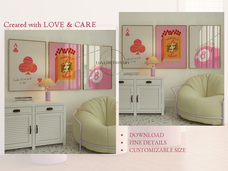 Watercolor Matchbox Print, Trendy Matches Poster, Retro Matchbook Wall