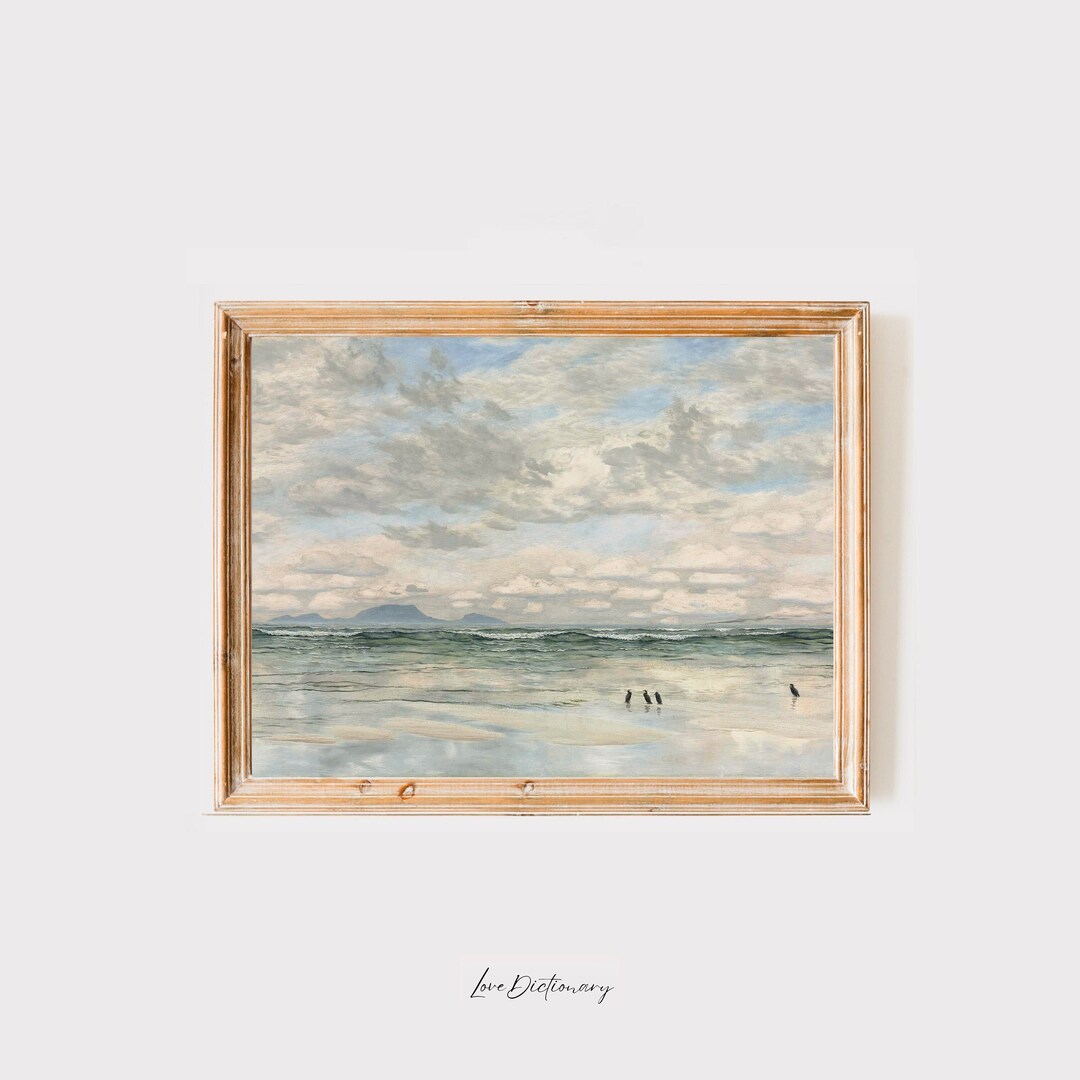 Vintage Beach Wall Art, Coastal Art Prints, Nautical Wall Art, Vintage