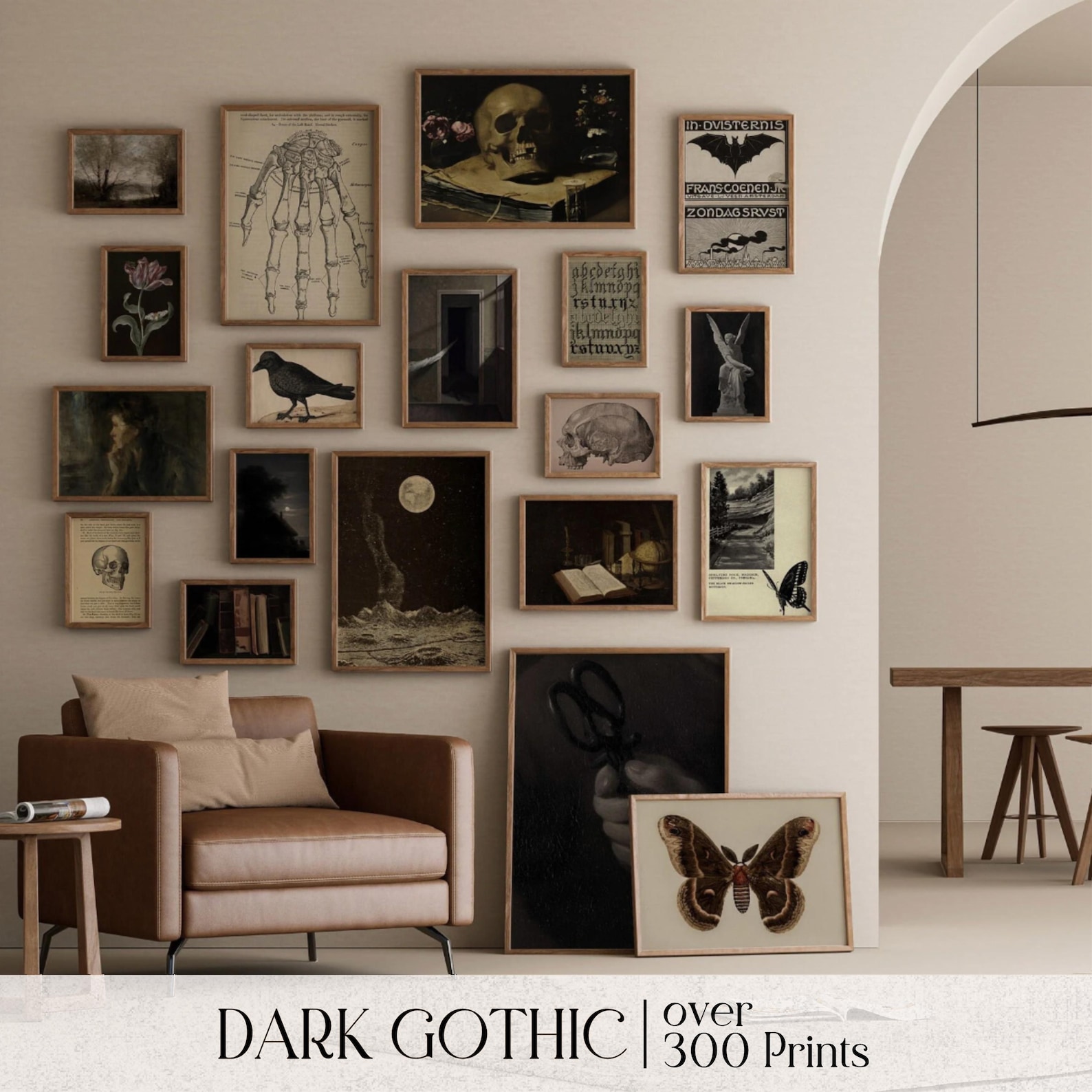 Dark Academia Gallery Wall Art Set, Moody Cottagecore Prints (digital ...