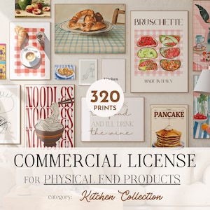 Commercial License for Set of 320 Wall Art Bundle, Poster Set License, Only Physical Product Commercial License, Start Your Small Business