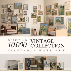 10K+ Gallery Wall Set, MEGA BUNDLE MIX Set, Eclectic Wall Art, Vintage Wall Set, Maximalist Decor, Kitchen Wall Decor, Digital Download