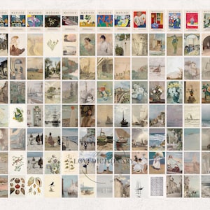 Puede incluir: Un collage de 81 peque&ntilde;as im&aacute;genes cuadradas que presentan pinturas de Henri Matisse. Las im&aacute;genes representan una variedad de temas, que incluyen paisajes, marinas, retratos y naturalezas muertas. Las pinturas son de varios estilos, desde impresionista hasta fauvista. El collage es una excelente manera de mostrar el trabajo del artista e inspirar la creatividad.