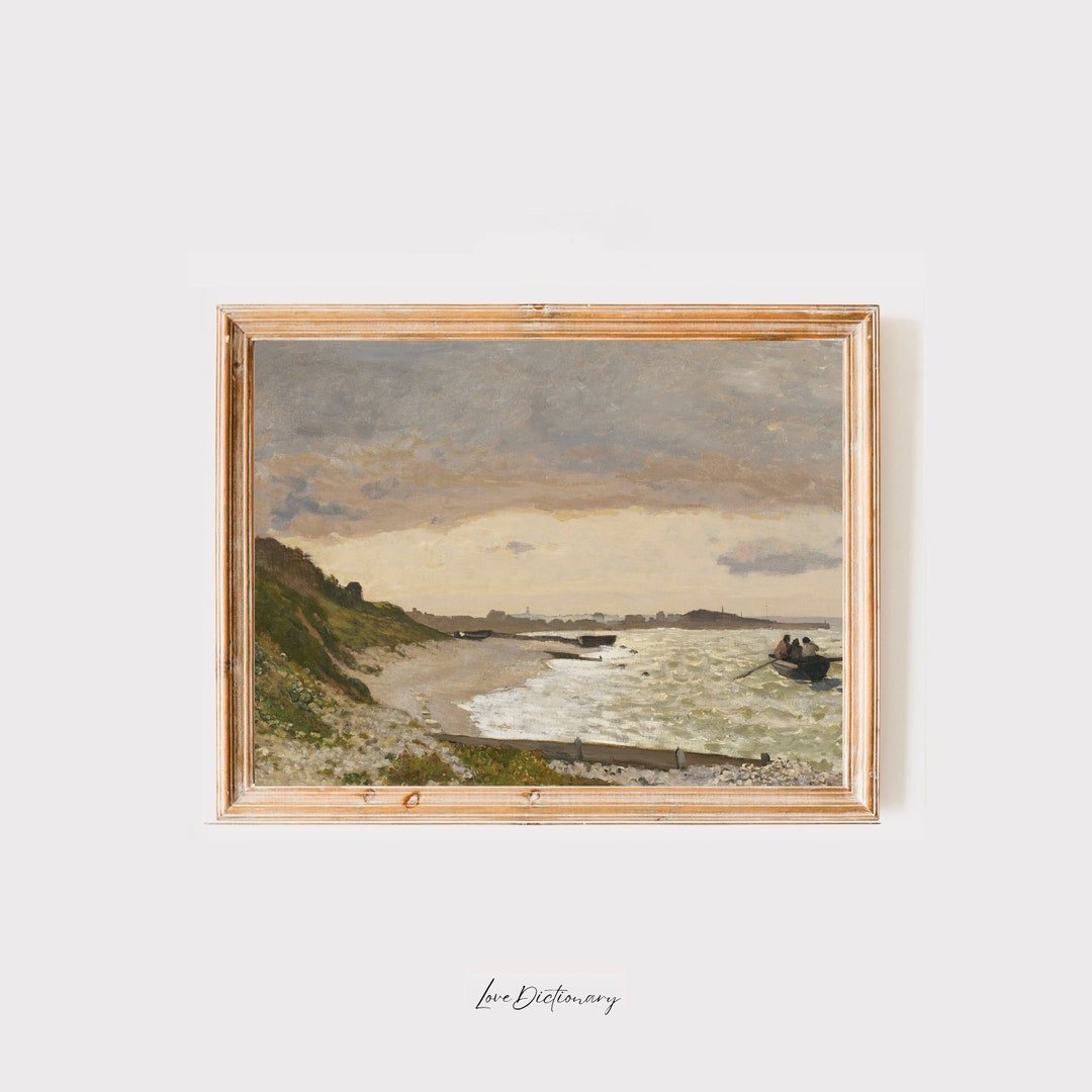 Vintage Beach Wall Art, Coastal Art Prints, Nautical Wall Art, Vintage