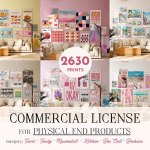 Commercial License for Set of 2630 Wall Art Bundle, Poster Set License, Only Physical Product Commercial License, Start Your Small Business