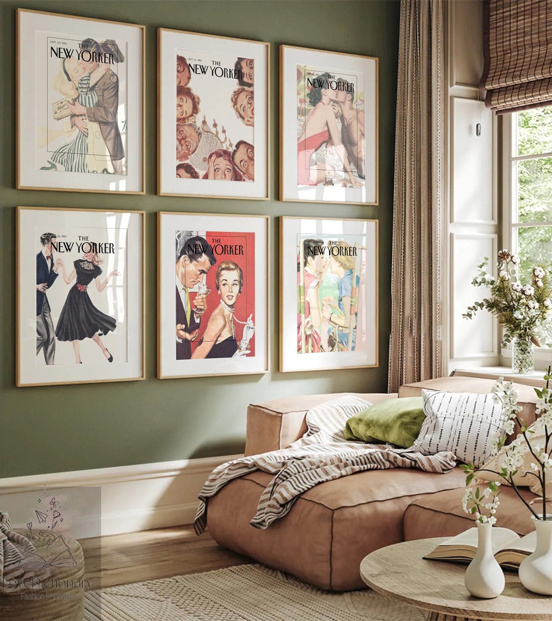 Pastel Magazine Cover Poster Set of 6magazine Cover Etsy