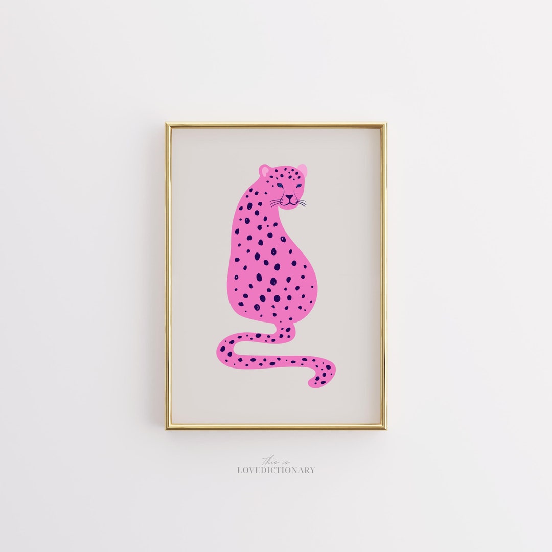 Pink Leopard Print, Trendy Preppy Wall Art (digital Download) - Etsy
