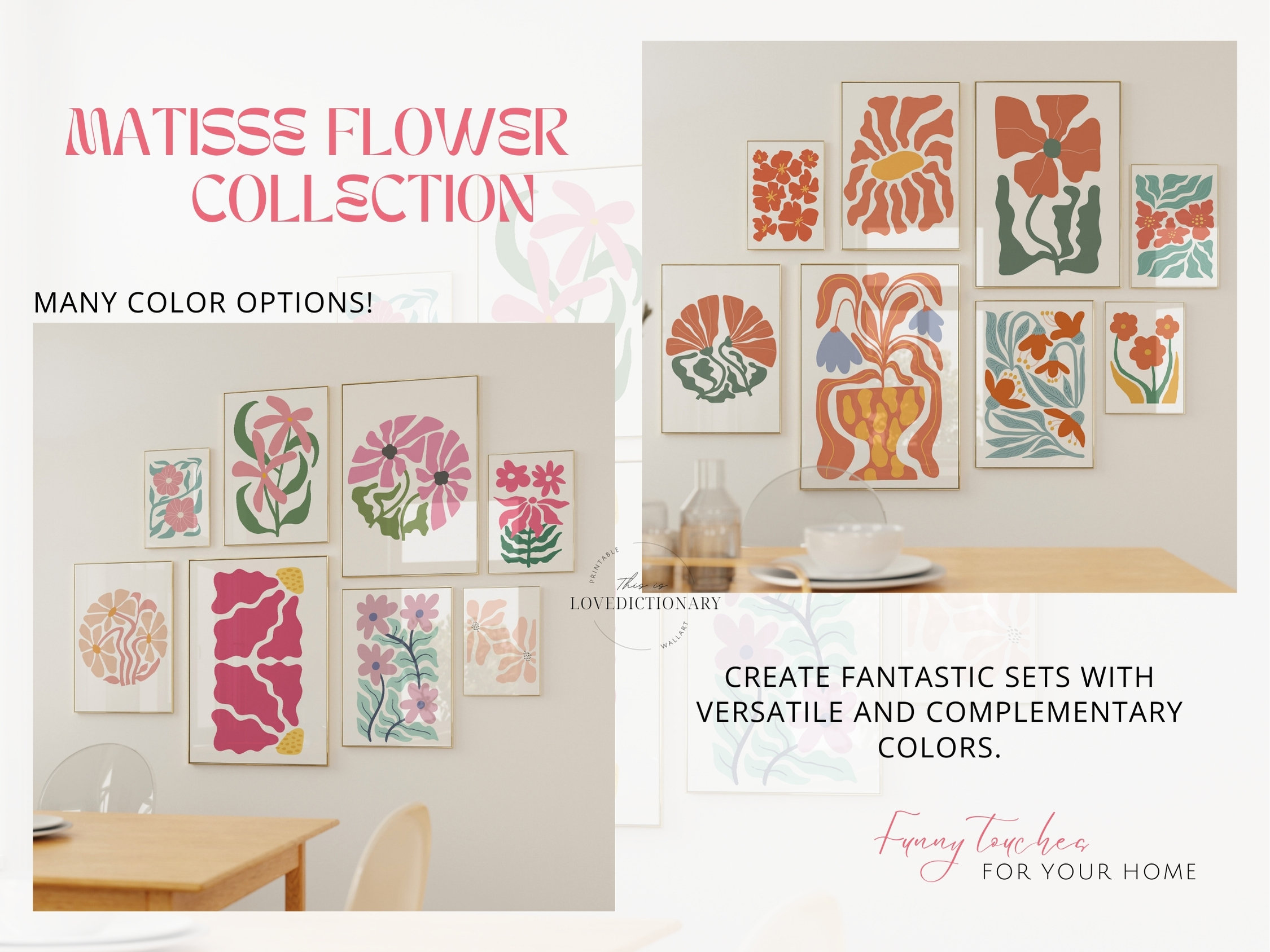 Matisse Flower Market Print Set, Boho Wall Art (digital Download) - Etsy