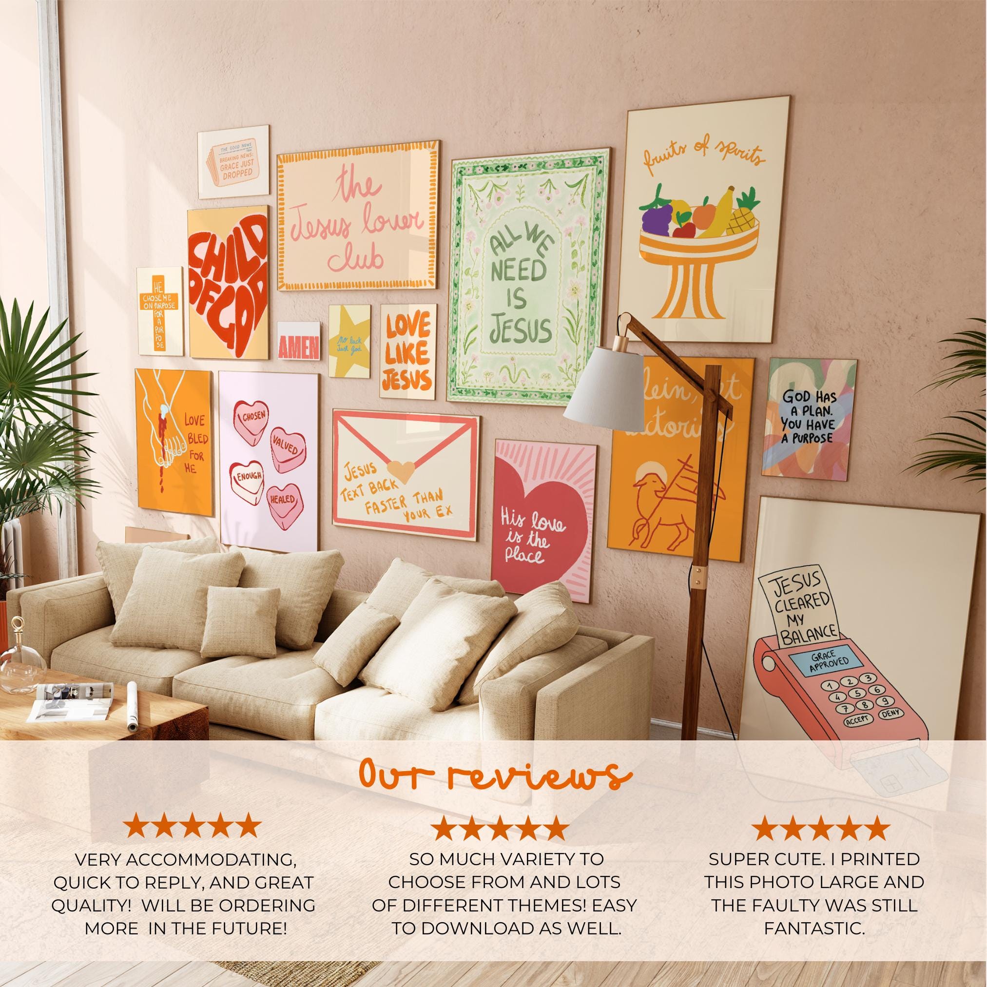 Trendy Christian Wall Art Bundle 100+ Colorful Bible Verse Prints ...