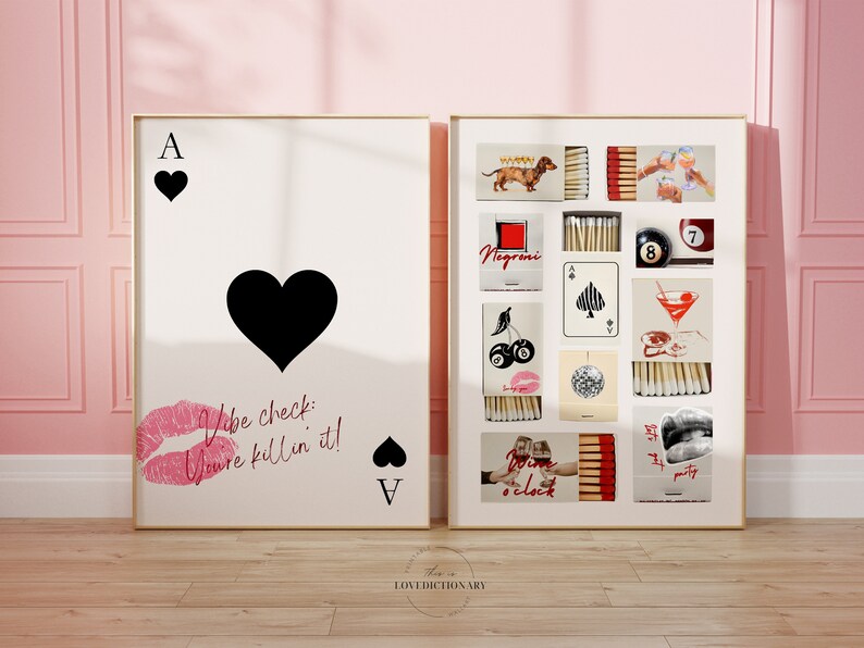 Vintage Matchbox Print, Trendy Matches Poster, Retro Matchbook Wall Art