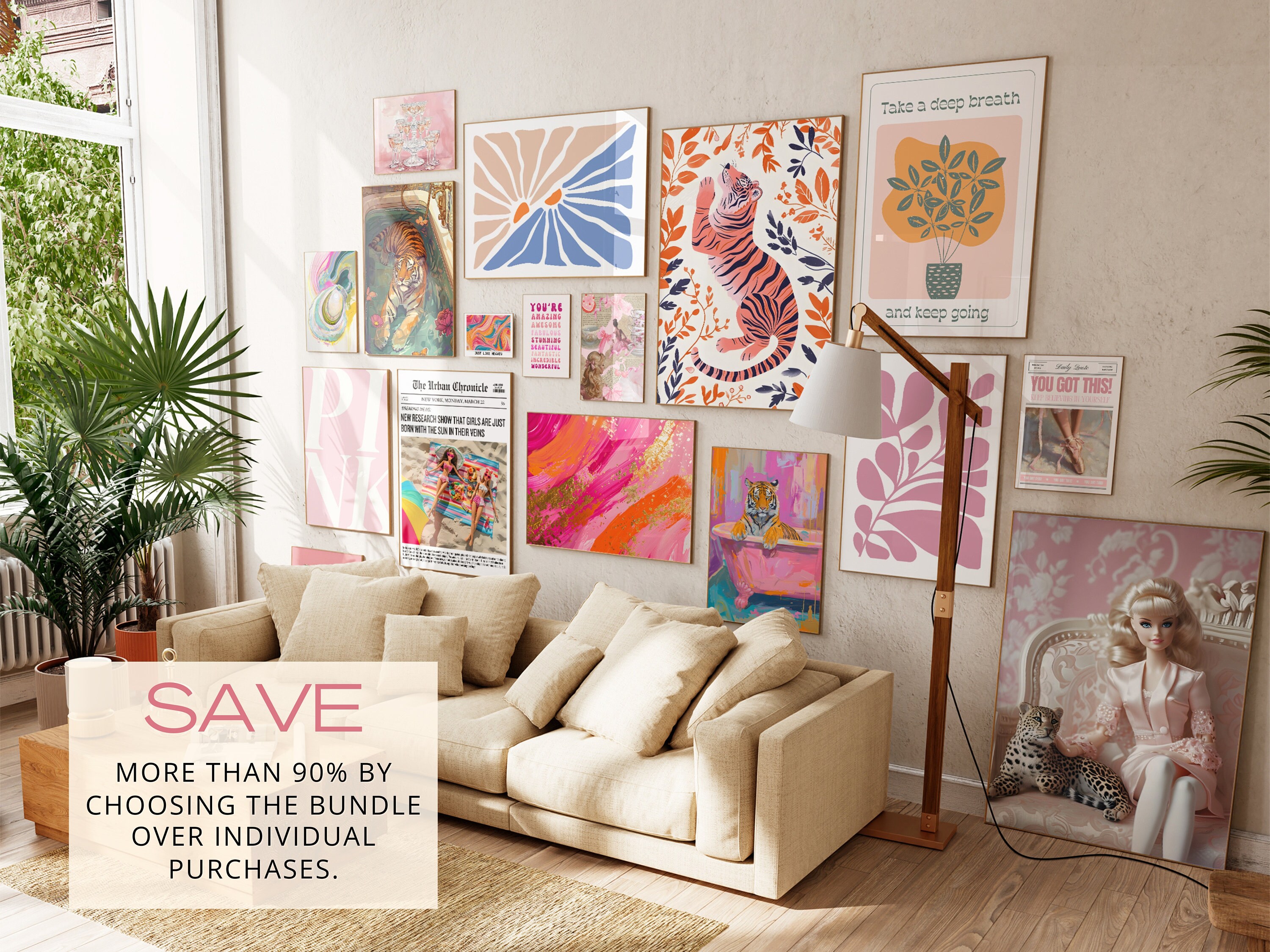 Pink Eclectic Art Print Mega Bundle (digital Download) - Etsy