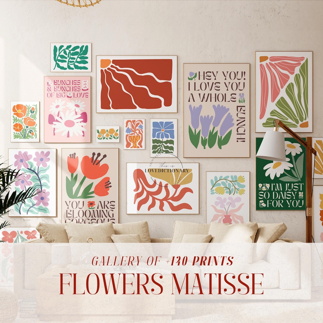 Matisse Flower Market Print Set, Boho Wall Art (digital Download) - Etsy