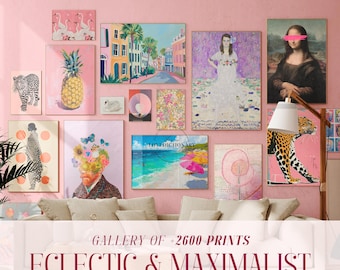 MEGA BUNDLE Of Eclectic Gallery Wall Set, Maximalist Wall Art, Vintage Prints, Maximalist Home Decor, Eclectic Prints, Van Gogh, Monet