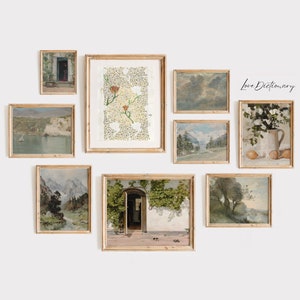 vintage mediterranean wall art, set of 9 prints, mediterranean decor, coastal wall art, gallery wall art, Mediterranean Print,digital prints