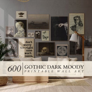 Dark Academia Decor, Mega Bundle Set Of 600+ Prints,Moody Dark Printable Gallery Wall Art Set,Cottagecore Paintings, Moody Print, Dark Print