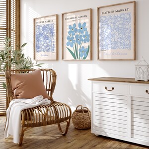 Flower Market Gallery Wall Art Print Set, Floral Botanical Posters ...