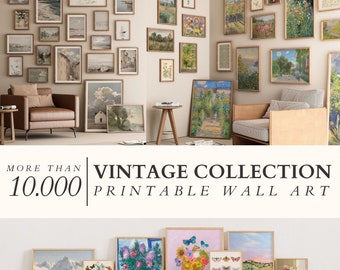 Set da parete 10K+ Gallery, set MEGA BUNDLE MIX, arte da parete eclettica, set da parete vintage, arredamento massimalista, decorazione da parete della cucina, download digitale