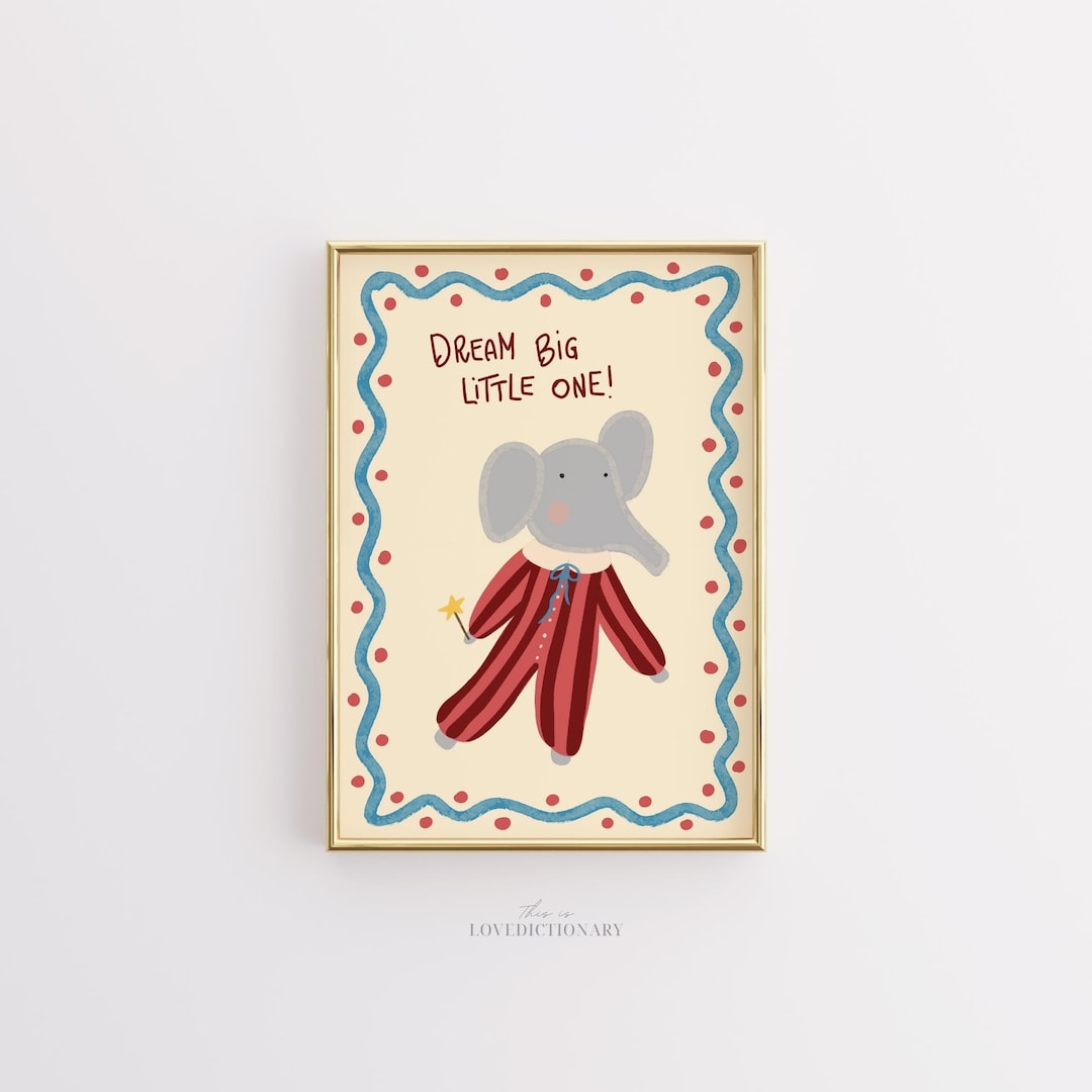 Elephant Nursery Print, Kids Room Decor (digital Download) - Etsy