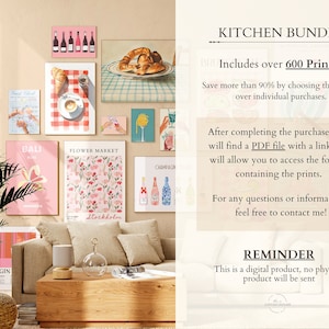 Kitchen Gallery Wall Art Prints, Modern Food Decor (digital Download ...