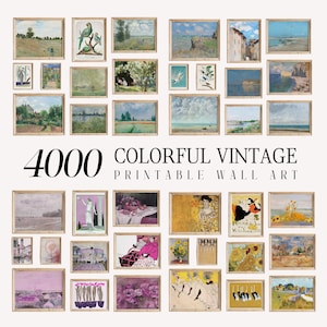 Vintage Wall Art Print Set, Famous Artist Painting, Farmhouse Home Decor, MEGA BUNDLE Wall Prints, Eclectic Wall Art, Digital Download