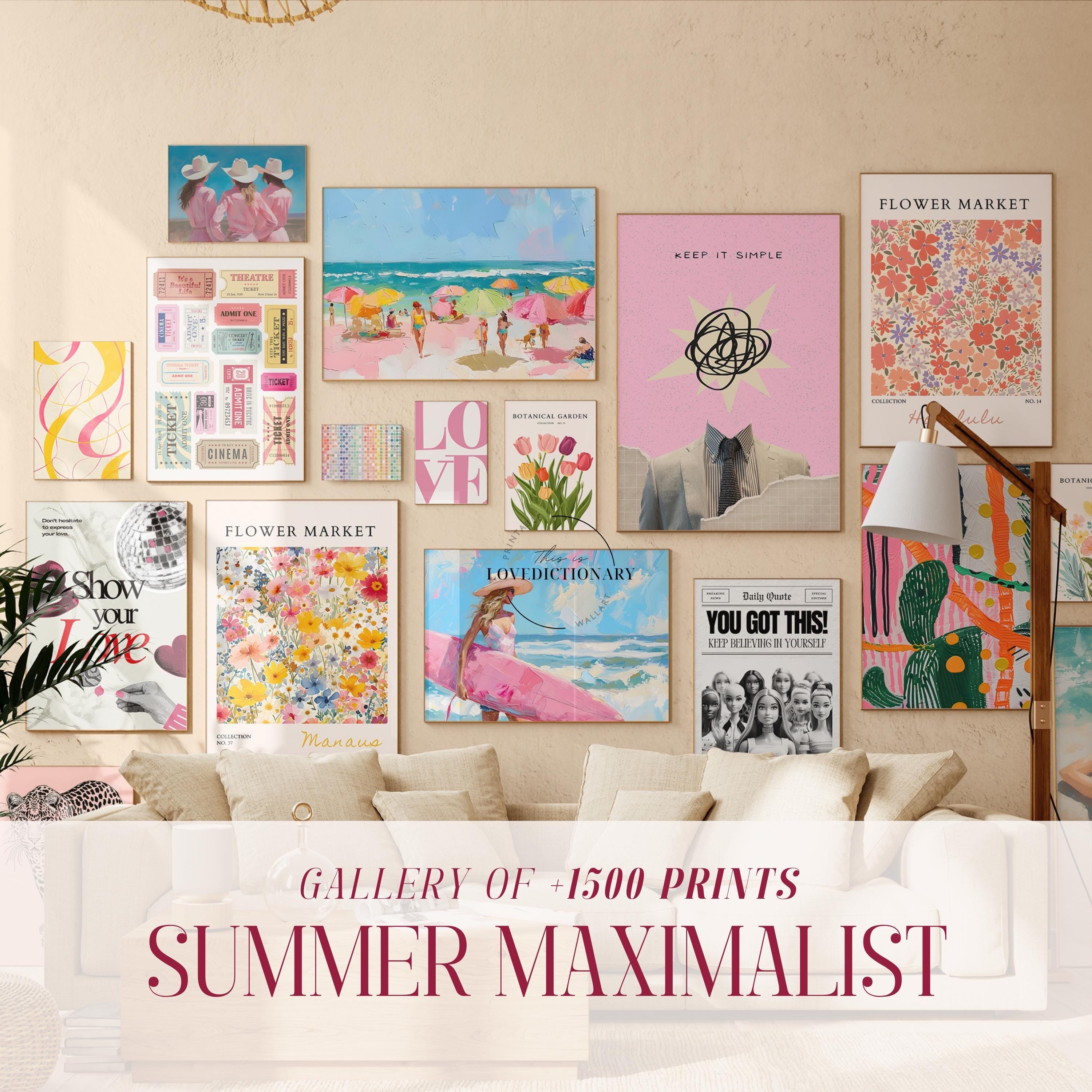 1500 Eclectic Prints, Eclectic Wall Art, Maximalist Wall Art