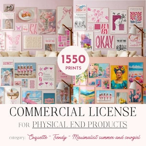 Commercial License for Set of 1550 Wall Art Bundle, Poster Set License, Only Physical Product Commercial License, Start Your Small Business