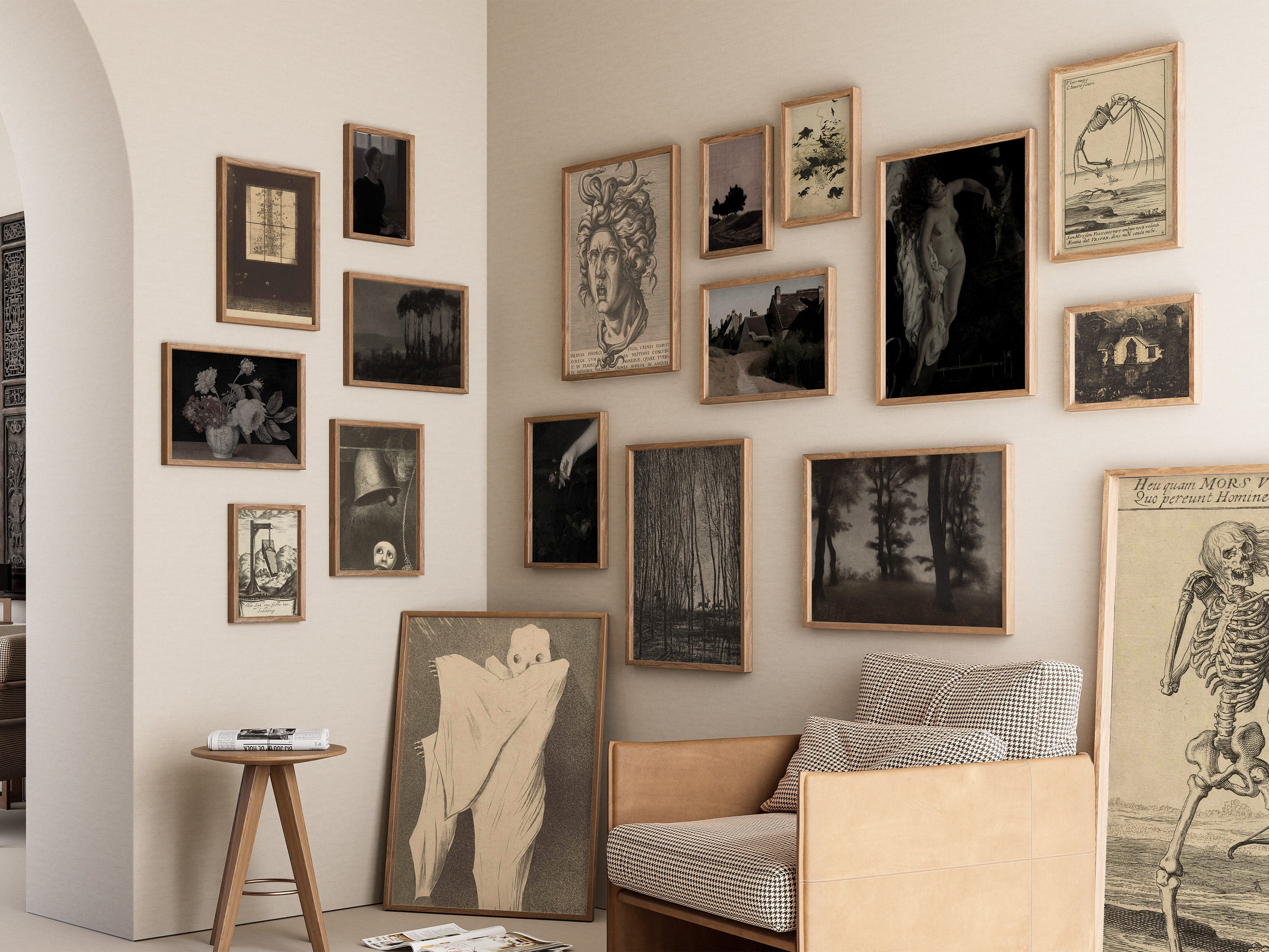 Dark Academia Gallery Wall Art Set, Moody Cottagecore Prints (digital ...