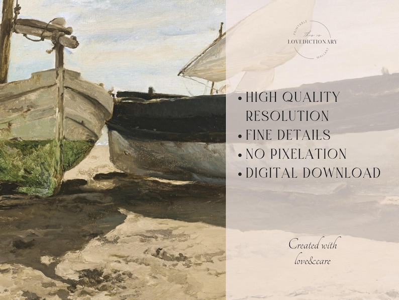 Puede incluir: Una pintura digital de dos barcos en una playa de arena. Los barcos est&aacute;n parcialmente sumergidos en el agua y est&aacute;n de espaldas al espectador. El cielo es de color azul claro y hay nubes en el cielo. La pintura es de estilo acuarela.